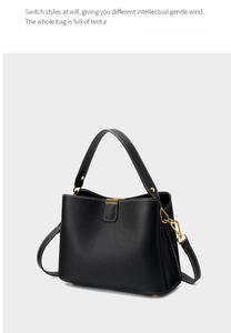 Sac à bandoulière seau en cuir de vachette véritable de marque unique 2026 avec trois sangles pour femme, idéal été comme hiver - Product Image 5