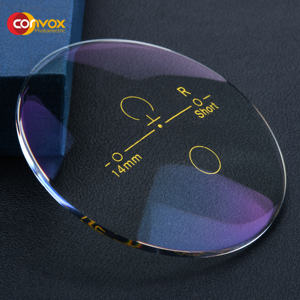 CONVOX Mejor calidad Diseñador Prescripción 1,56 PC 1,59 <span class=keywords><strong>Lentes</strong></span> ópticas Precios <span class=keywords><strong>baratos</strong></span> Lente de anteojos progresivos - Product Image 1