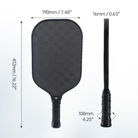 Raket Pickleball Serat Karbon 18K Cold Press |   Performa Profesional 3D Tekstur Karbon Mentah High Spin untuk Pemain Mahir