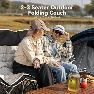 Sofá Plegable para Exteriores de 2-3 Personas, Silla Doble para Acampar, Sofá de Camping Extra Grande - Product Image 4