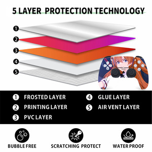 Juego de pegatinas de vinilo para PS5 con diseño de anime Eva para la cubierta del control de la consola de juegos - Product Image 3