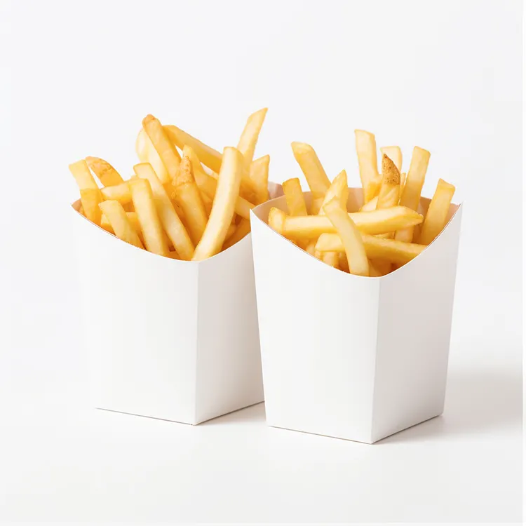 Biodegradable Compostable Printed Economic Kraft Paper Burger Hamburger Box And Fries Cup Set