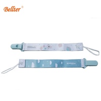 Laisse-tétine à motif animal pour bébé avec chaîne en ruban et sangle pour tétine Chupetas