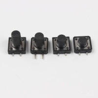 Interrupteur Tactile 12x12 Micro Momentané SMD, Interrupteur Tactile SMT pour Panneau PCB, Bouton Poussoir Tactile Marche-Arrêt 4 Broches