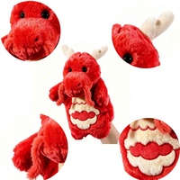 Marionnette de dragon super douce en peluche avec rembourrage en polyester et coton PP, cadeau promotionnel personnalisé pour anniversaire, vente en gros