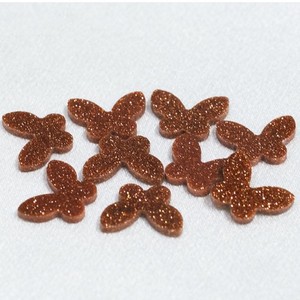 Ciondolo a Farfalla in <span class=keywords><strong>Pietra</strong></span> d'Oro con Gemma Incisa e Sabbia di <span class=keywords><strong>Goldstone</strong></span> Pallisandro Classico - Product Image 2