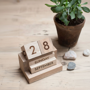 Eco-Friendly Wooden <b>Calendar</b> <b>Block</b> Holder | Handmade Quality | Bulk Wholesale - Product Image 1