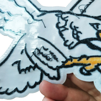 Patch brodé personnalisé en gros, écusson brodé 3D Aigle