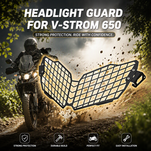 Protector de Faro Delantero Negro para Motocicleta <span class=keywords><strong>V</strong></span> <span class=keywords><strong>Strom</strong></span> <span class=keywords><strong>650</strong></span> <span class=keywords><strong>XT</strong></span> Street, Rejilla Protectora Contra Impactos - Product Image 2