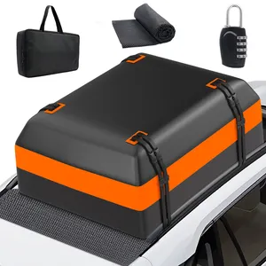 Factory Custom 15 Cubic Feet Soft Roof Top Luggage Bag Car Rooftop Cargo Bag Carrier for All Vehicles