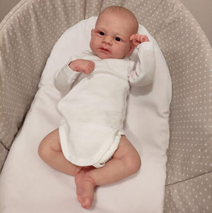 Poupée réaliste de 46 cm, poupée reborn bébé prématuré Elijah, poupée Genesis de haute qualité peinte à la main avec des veines visibles, peau 3D - Product Image 2