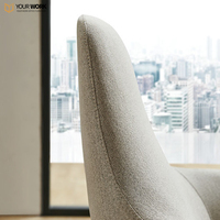 Chaise de salon de luxe moderne avec bras en tissu de velours Chaise de loisirs pour salle à manger, chambre à coucher, hôtel pour salon et bureau