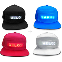 Chapeaux d'affichage de messages LED programmables par application Chapeau de baseball clignotant lumineux Cool Party Messages Scrolling LED Hats