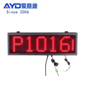 Tela de controle WIFI P10 LED programável para exterior com barra de rolagem automática LED vermelho único à prova d'água
