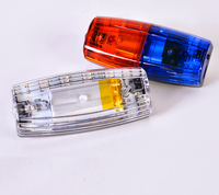 Lampe de sécurité à LED en matériau PC pour épaule, visibilité 500 m, rechargeable, pour cyclisme/sauvetage/patrouille routière, signal stroboscopique bleu/rouge