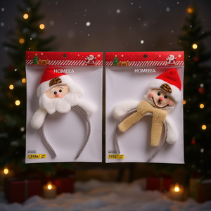HOMEEA Christmas Headbands H20CM Polyester Unisex Party Decorate Cartoon Opp Bag - Product Image 2