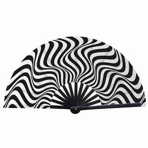 Abanicos de Mano Plegables de Bambú de 13 Pulgadas, Estilo 2025, Abanicos Personalizados para Fiestas Rave, Abanico Grande con Sonido Fuerte para Baile en Línea - Product Image 2