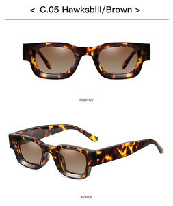 Gafas de Sol Retro 2026 con Logotipo de Marca Personalizado, Montura Cuadrada Gruesa para Hombre y Mujer, Lentes Polarizadas Vintage a la Moda - Product Image 2