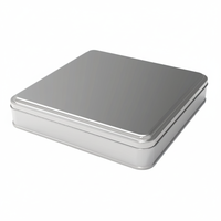 Scatola Quadrata in Latta Kontensan per Baklava L460 198x198x36mm Capacità 1,50 Lt Origine Turchia