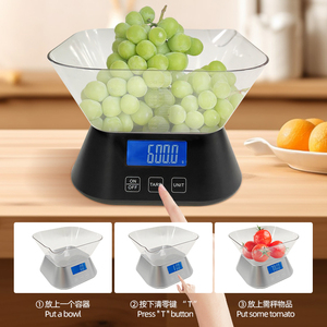Báscula de cocina multifuncional con pantalla LCD, báscula electrónica para medir alimentos, báscula digital de cocina. - Product Image 4