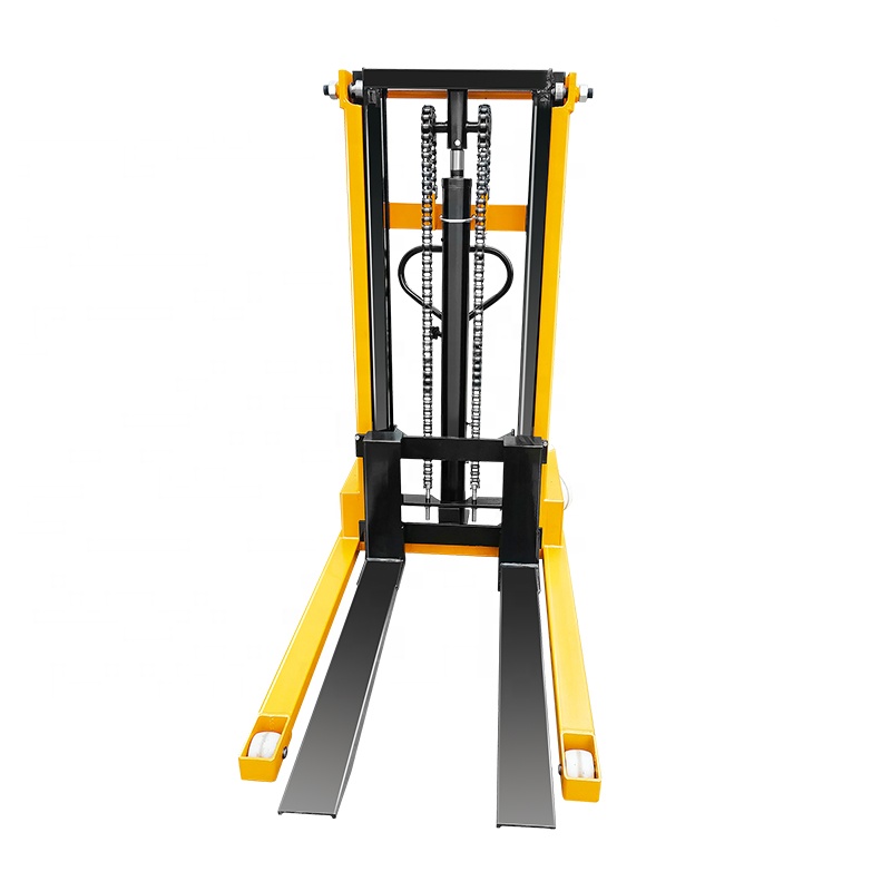 Capacity Hydraulic Hand Lift Manual Stacker with Adjustable Forks Lifting Height