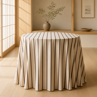 Nappe rayée personnalisée en tissu tissé pour la table à manger, la salle à manger, le restaurant, les banquets de mariage