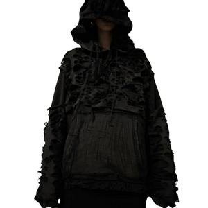 Sudadera con Capucha de Lujo 2025, Fabricada a Medida para Hombre, Estilo Punk Wasteland, Desgastada, Vintage, Lavada, de Alta Calidad, Moda de Invierno - Product Image 3