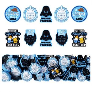 Perles en silicone plates 3D de qualité alimentaire avec inscriptions pour enfants, idéales pour la fabrication de stylos, vente en gros pour la Fête des Pères - Product Image 4