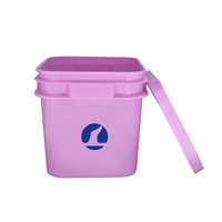 Seau à glace de fête de grande taille de 20L, carré, couleurs personnalisables, seau en plastique tout usage polyvalent de 5 gallons