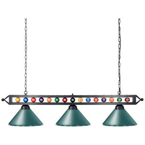 Luminaire de table de <span class=keywords><strong>billard</strong></span> vert Cueelf pour table de <span class=keywords><strong>billard</strong></span> <span class=keywords><strong>Lampe</strong></span> de <span class=keywords><strong>billard</strong></span> en métal avec 3 abat-jour Convient aux tables de <span class=keywords><strong>billard</strong></span> - Product Image 1