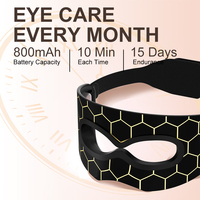 Masque oculaire LED 7 couleurs pour soins des yeux, thérapie par lumière rouge, rechargeable par USB, en silicone, pour réduire les cernes et la fatigue oculaire