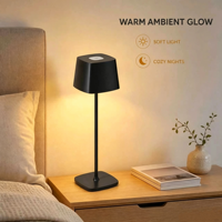 Lampe de table LED rétro pour café, ambiance chaleureuse, avec commande tactile et chargement USB - Style bar