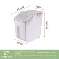 Conteneur de stockage hermétique pour aliments pour animaux de compagnie, bac à nourriture en PP scellé, boîte transparente avec poignée pour chats, chiens, cuisine intérieure