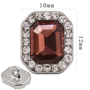 Đầy Màu Sắc Tay Khâu Nhỏ Hình Chữ Nhật Tinh Thể Thủy Tinh Nút Kim Loại Chân Nút Với Thạch Cho Quần Áo - Product Image 5