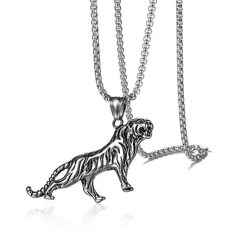 Fabriek Groothandel 27 Ontwerpen Punk Retro Ketting Hiphop Skelet Kruis Wolf Luipaard Lieve Hoofd Charme Ketting Voor Man