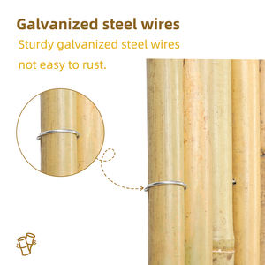 Valla de Bambú Natural para Interior y Exterior, Pantalla de Privacidad Enrollada, 6x7,87 Pies, Disponible en EE. UU., Entrega en 10 Días - Product Image 3