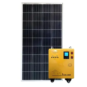 Kit Panel surya Off-grid rumah tangga, stasiun Daya 5000w sistem energi matahari Off Grid