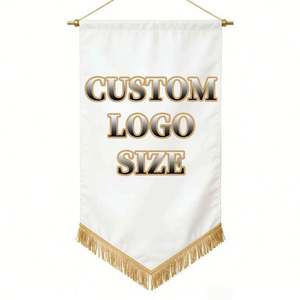 Drapeau triangulaire personnalisé avec logo et motif, drapeau suspendu, bannière de décoration pour équipe de football, club de football, cadeau - Product Image 1