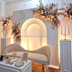 SMOOTH Customized Design White Pvc 3D Layers Backdrop Stand <b>Wedding</b> Backdrop arch Event <b>props</b> - Product Image 1