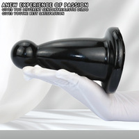 Plug anal noir 7 cm ultra-épais, extra-large, jouet de fisting surdimensionné pour hommes et femmes, conçu pour étirer délicatement le modèle d'anus