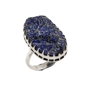 Natural Raw Lapis <b>Rings</b> Handmade <b>Fine</b> Jewelry 925 Sterling Silver Wholesale Jewelry <b>Fine</b> <b>Rings</b> Manufacturer - Product Image 1