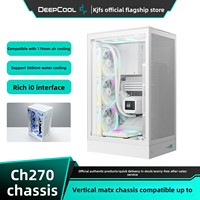 Boîtier Deepcool Ch270 Mid Tower MicroATX compatible avec les cartes mères Maxt à connecteurs arrière et pouvant accueillir un refroidissement liquide 360.