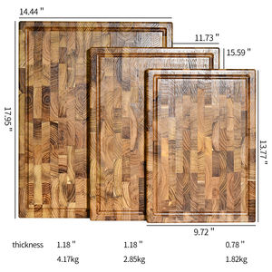 Tablas de cortar de teca Youlike, tamaño surtido, porción con mango, cocina Natural, bloque de carnicero para cortar carne - Product Image 6