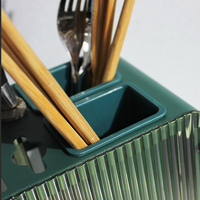 Porta Utensilios de Cocina Multifuncional de Hierro para Cuchillos, Palillos, Cucharas y Tenedores, Moderno Organizador de Cubiertos para Mesa