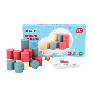 Großhandel Kinder Montessori Holz spielzeug 3D Puzzle Pixy Cubes Räumliches Denken Lernen Pädagogisches Holz spielzeug für Kinder - Product Image 2