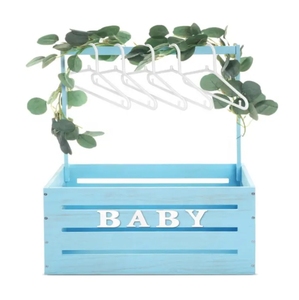 Caja <span class=keywords><strong>de</strong></span> madera colorida para Baby Shower, armario, cesta para bebé con asa y Guirnalda, caja <span class=keywords><strong>de</strong></span> almacenamiento, cesto, <span class=keywords><strong>regalo</strong></span> para bebé - Product Image 5