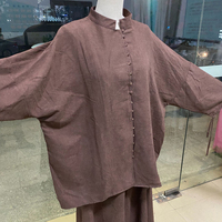Abaya islamique personnalisée pour femmes, ensemble 2 pièces, coupe ample, manches longues, robe maxi modeste à nouer devant, vente en gros