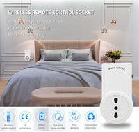Prise électrique intelligente avec télécommande sans fil, interrupteur d'alimentation pour lampe, avec batterie, pour système de maison intelligente
