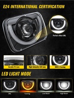 Classique Bronco Toyota Chevrolet 5x7 Salut Lo Double Faisceau Carré Led Projecteur Phare pour Semi Camion