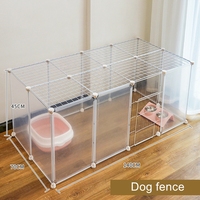 Clôture pour chien en plastique transparent, pare-vent, porte d'isolement intérieure, garde-corps, assemblage gratuit, cage pour chien de petite et moyenne taille